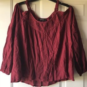 Jessica Simpson Dark Red Top!